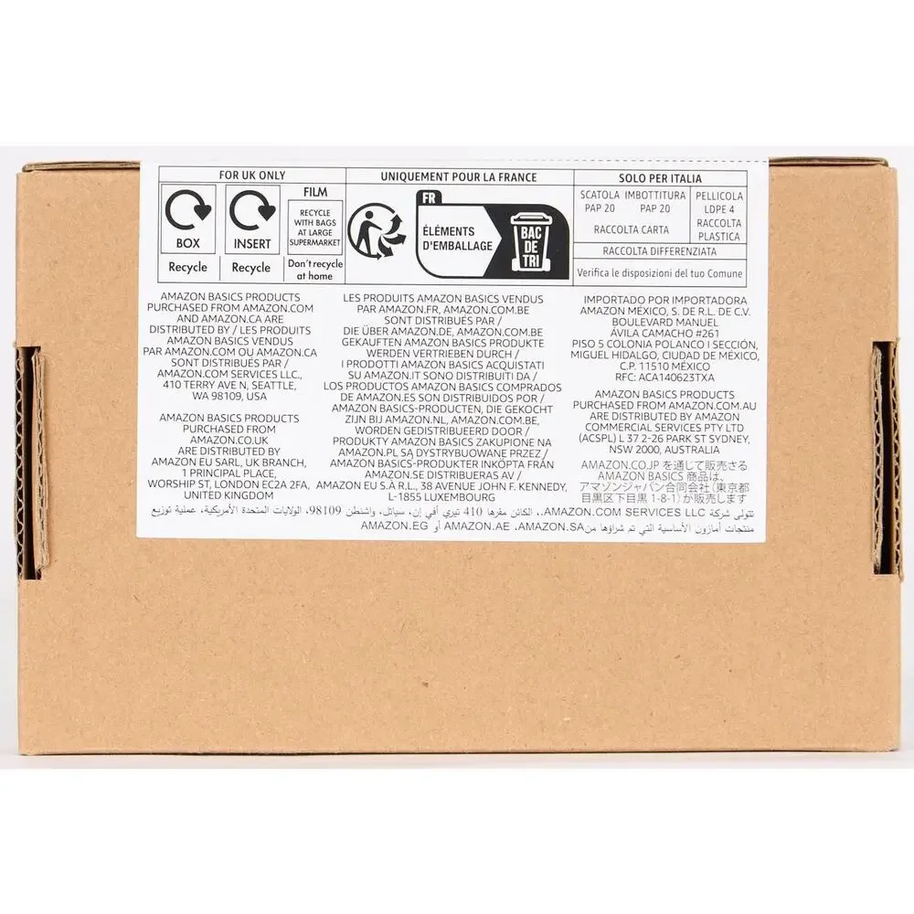 Amazon Basics Rechargeable AA Batteries, 16-Pack, 2400 mAh, NiMH High-Capacity.